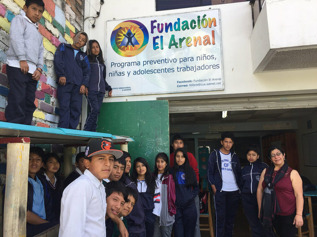 Some of the older youths enrolled at Fundación El Arenal in Cuenca, Ecuador.
