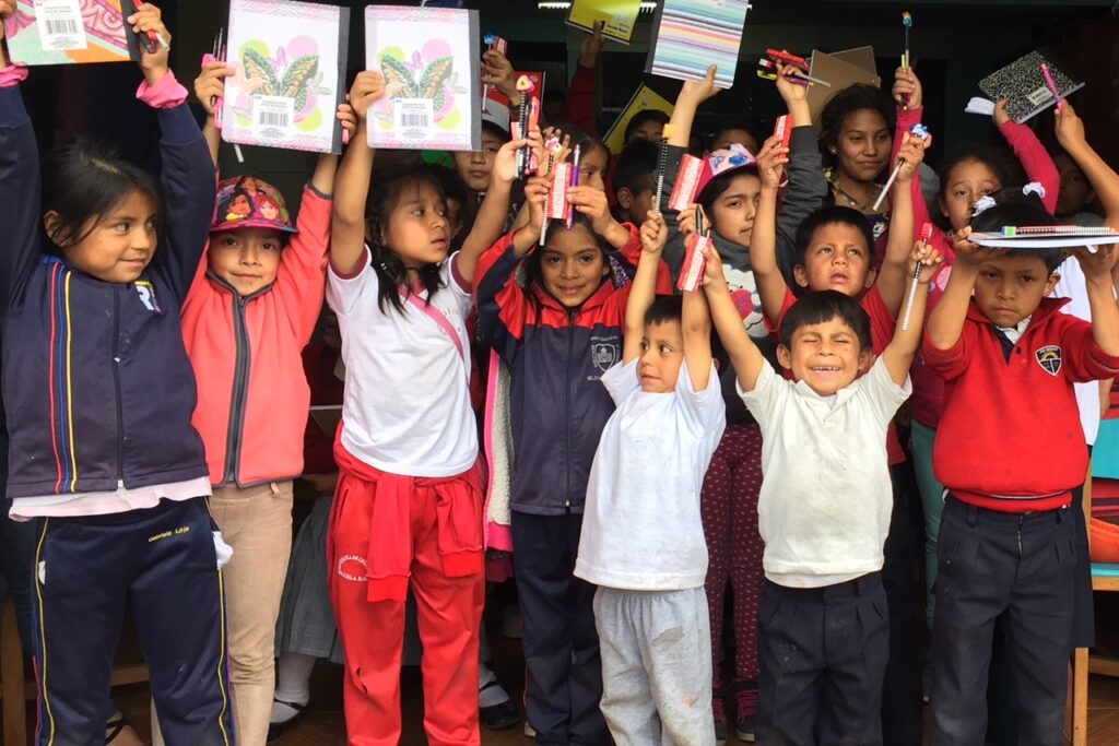 Children participating in a Hearts of Gold program in Cuenca, Ecuador.